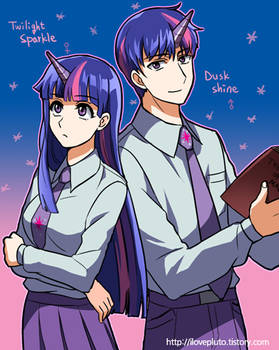 Twilight Sparkle and Dusk Shine