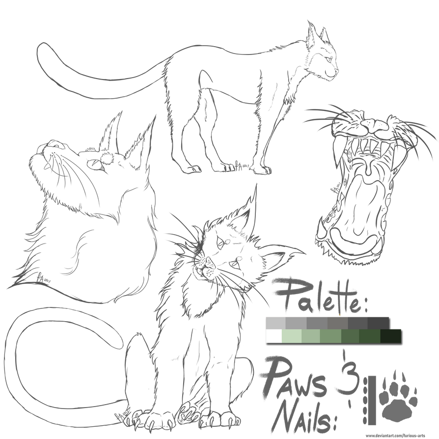 Cat Base Reference Sheet (FREE TO USE) by Furious-Arts on DeviantArt