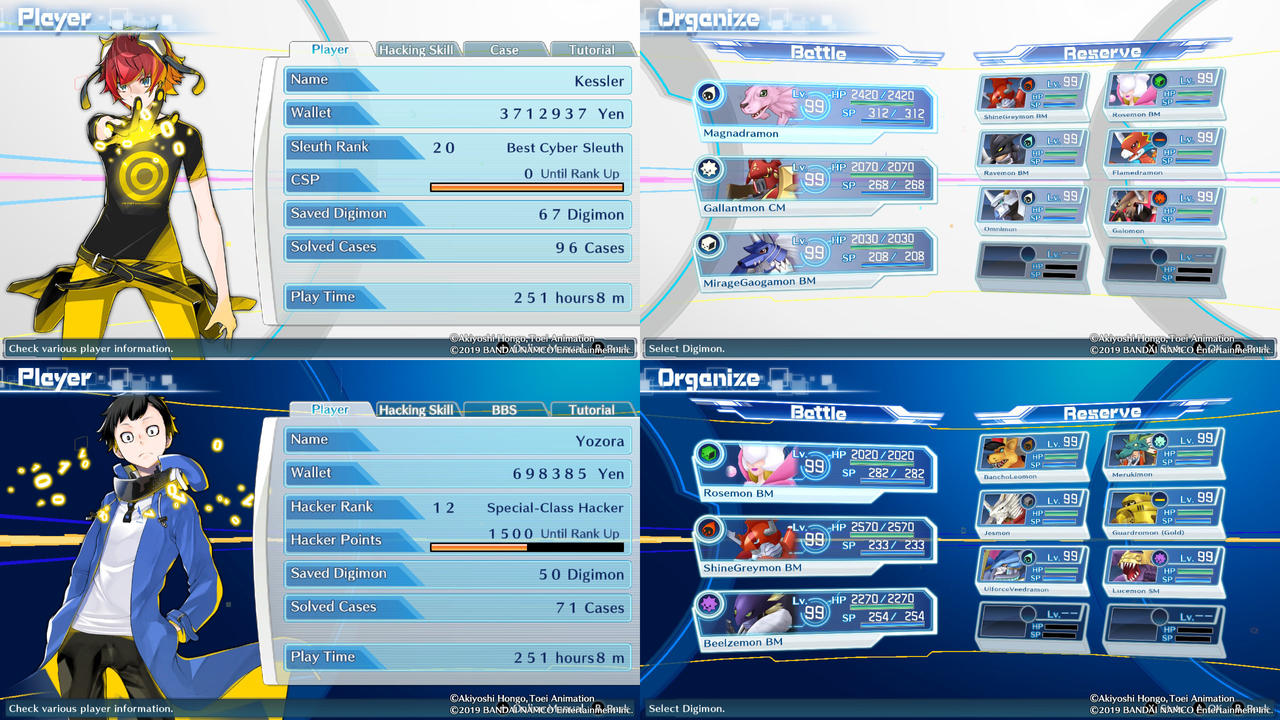 Digimon Cyber Sleuth/Hacker’s Memory: Completed! by