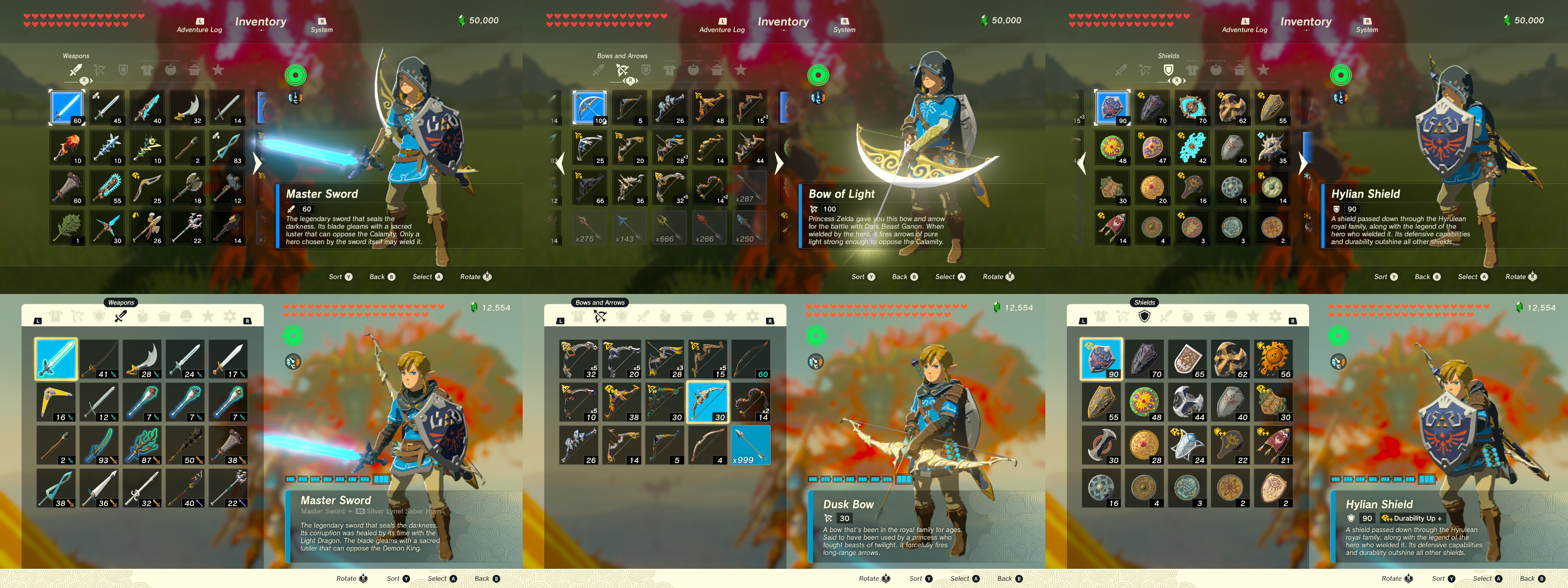 BotW and TotK Max Inventory Slots by KesslerStormblade on DeviantArt
