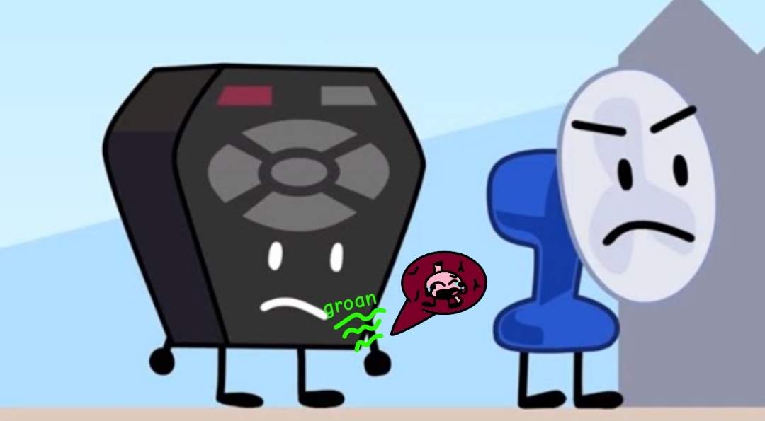 Two Crying Bfdi Bfdi Remote Stomach Hurt Outside Stomach Crying by RemotePocket12 on ...