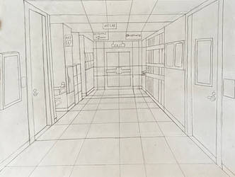 Hallway Perspective Drawing