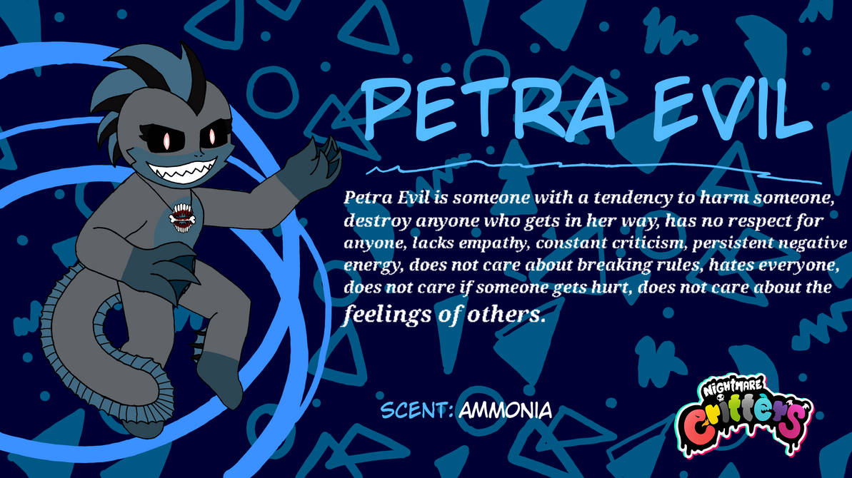 Petra Evil (Nightmare Critters OC) description by Sh4dowRoxy on DeviantArt