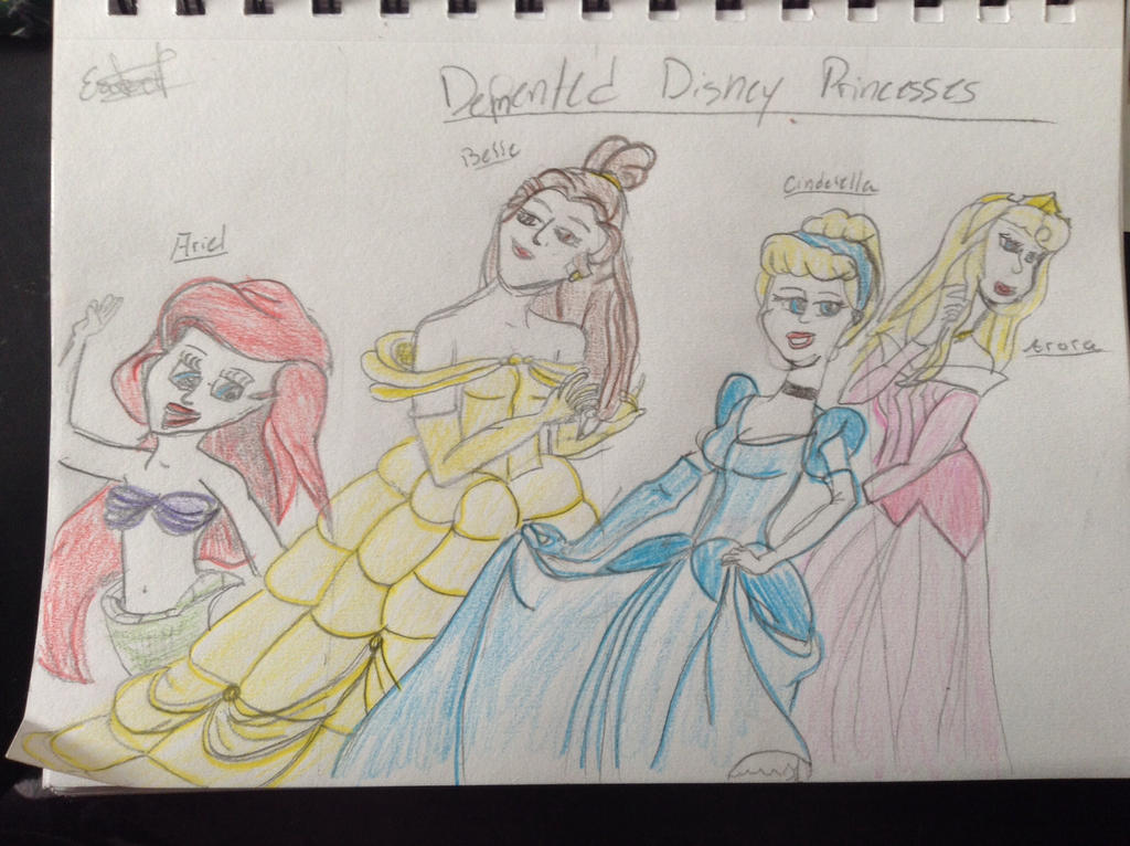 Colored disney princesses by Erika12-260603-LLR on DeviantArt