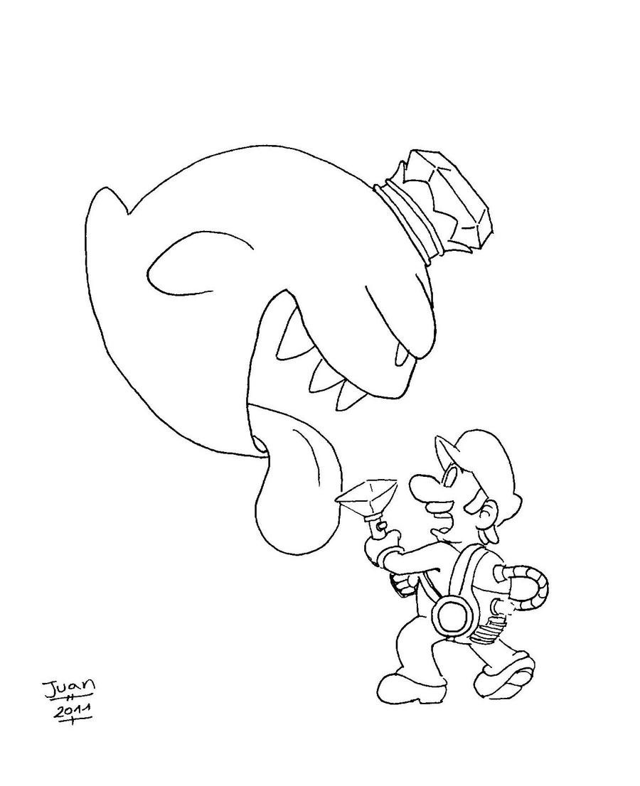 Luigis Mansion 2 Lineart By Peaceelectronics On Deviantart