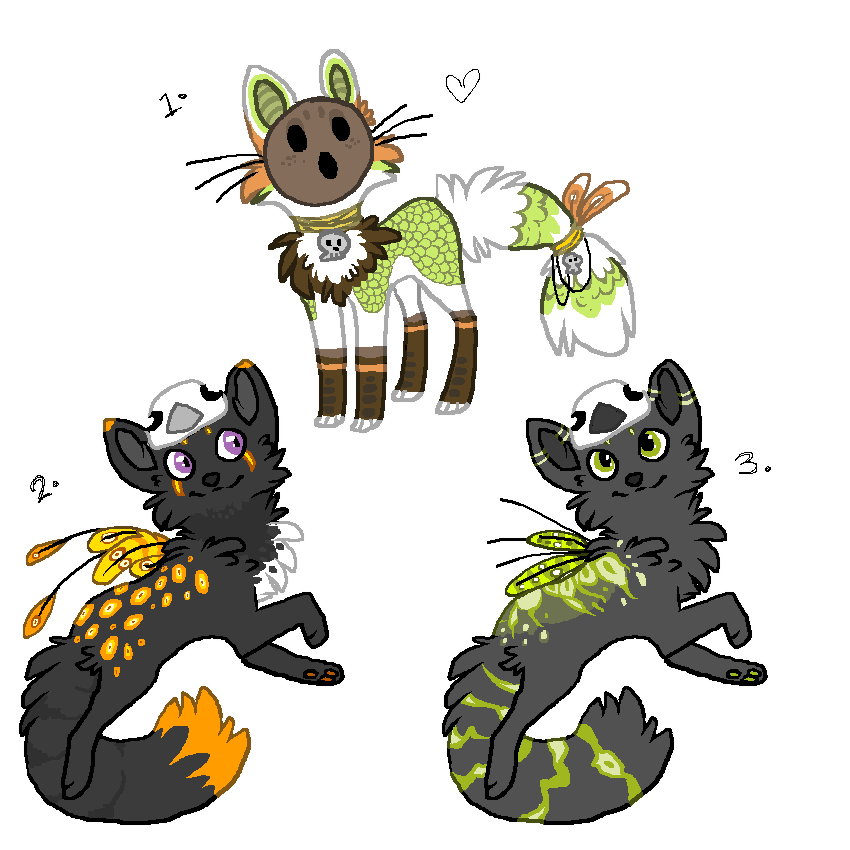 ADOPTABLES - Messenger and coconut cat auctions c: