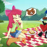 Applebloom And Paddle Foot on a Picnic