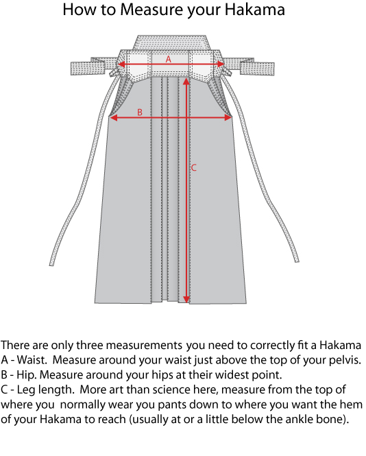 Hakama Sizing Guide