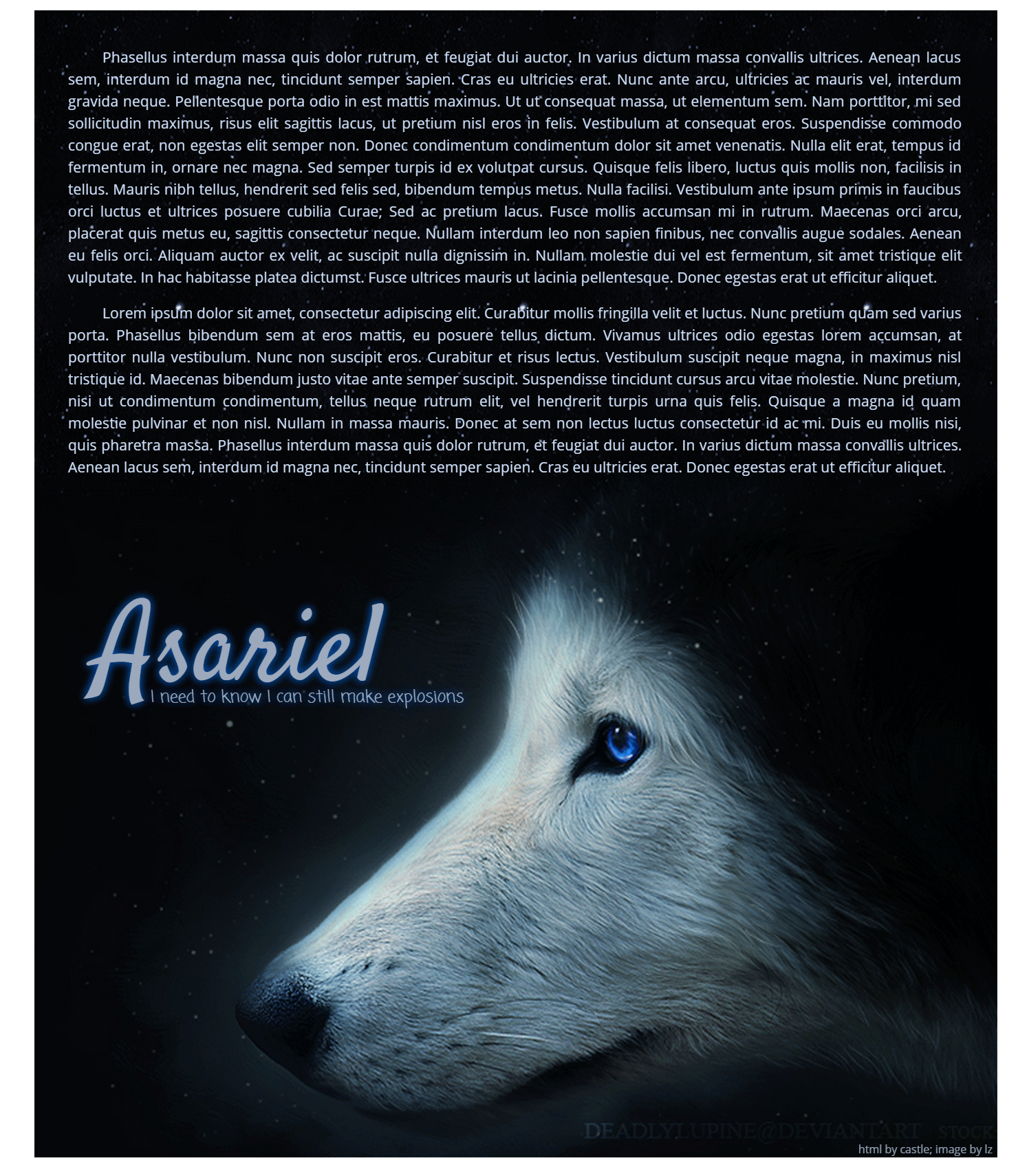 Asariel by CastleGraphics on DeviantArt