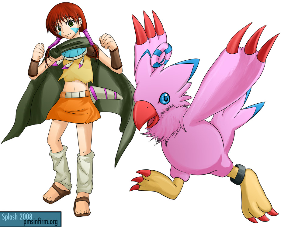 Digital World Chika + Piyomon by splashgottaito
