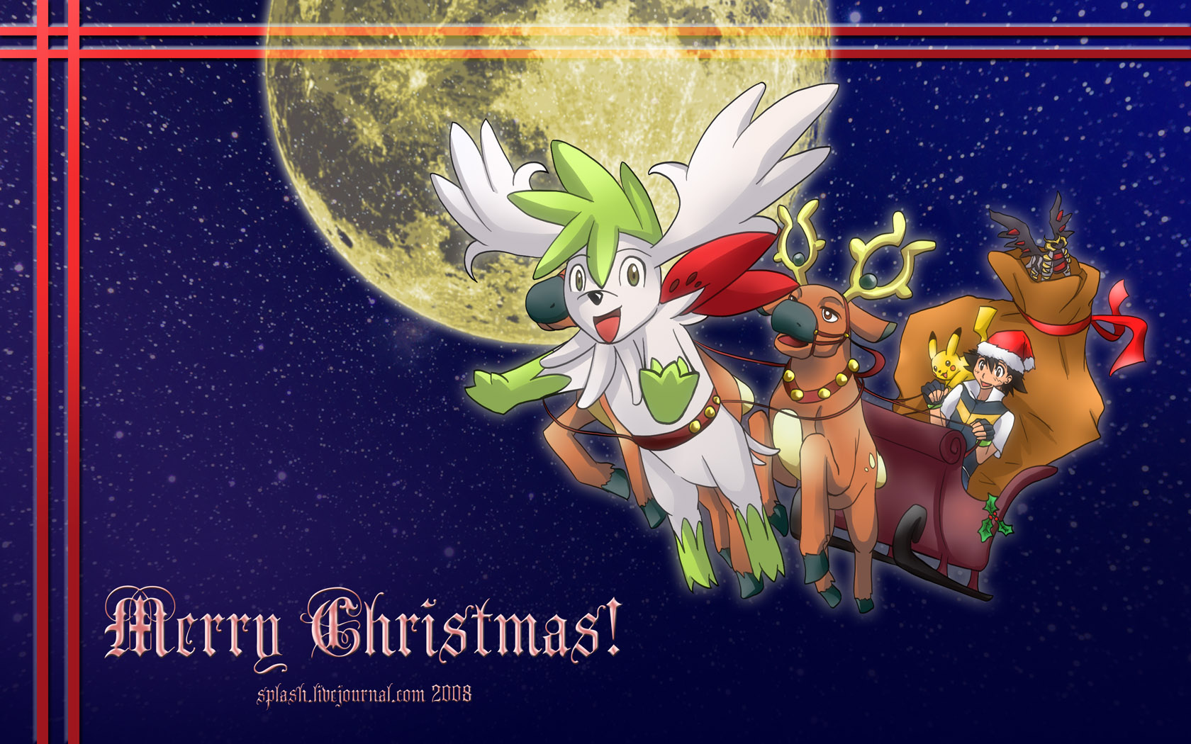 Pokemon - Xmas 2008 Wallpaper