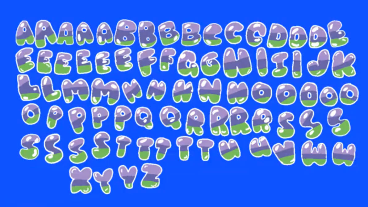 SpongeBob Intro Bubble Font (Free To Use!) by tomymart10 on DeviantArt