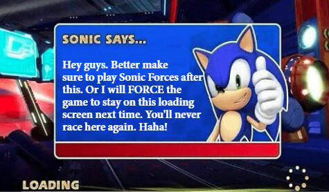 Loading Sonic Sonic Says: SONIC FORCES Loading Screen by sonic171000 on DeviantArt