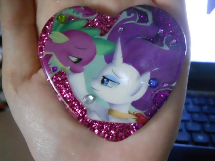 Spike and Rarity Resin Pendant