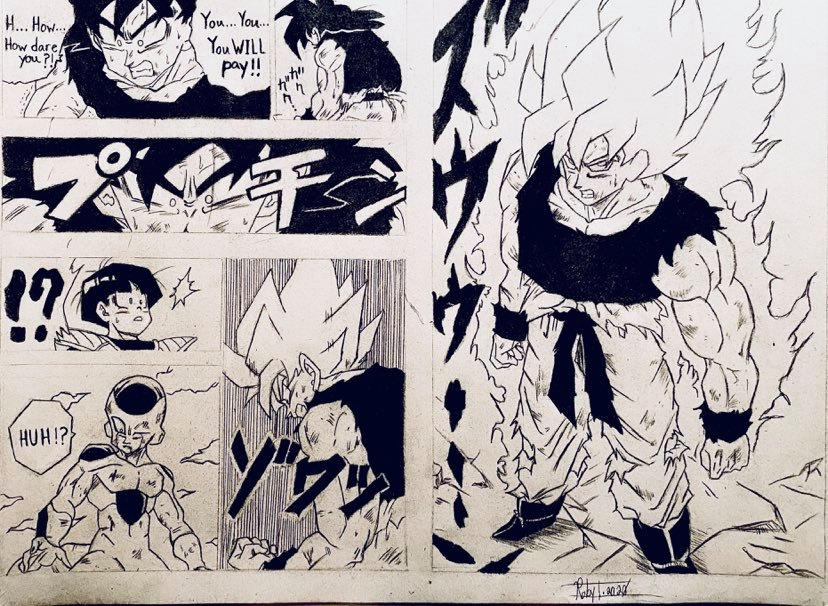 Goku's Rage (Manga Re - Creation) by RobTurp1230 on DeviantArt