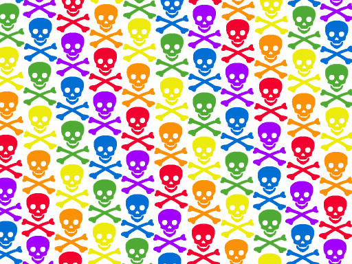 rainbow skulls