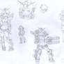 Gundam Heavyarms Custom girl sketch 2