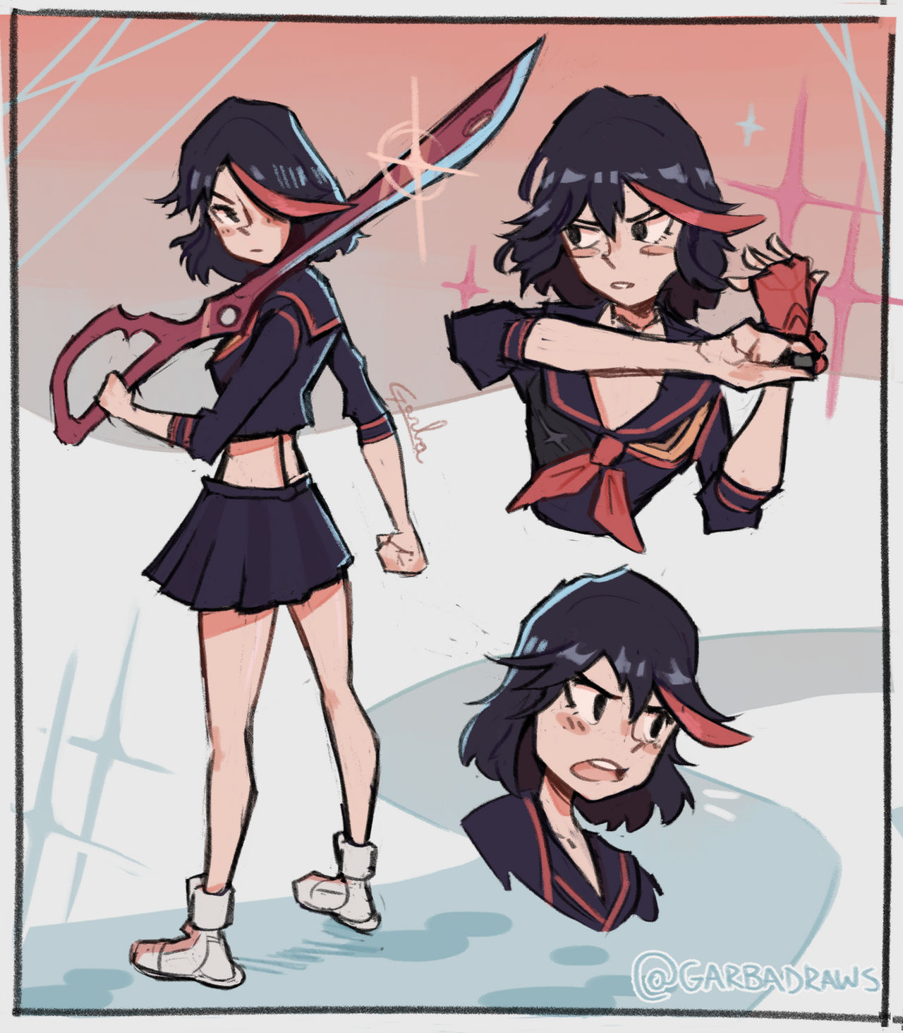 Character Design Sheet - Ryuko Matoi by Garbadrawss on DeviantArt