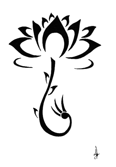 Tribal Lotus by artxangel15 on DeviantArt Tribal Lotus by artxangel15 on DeviantArt