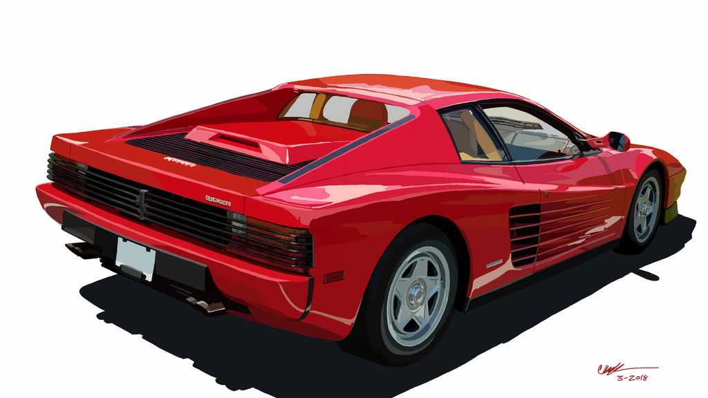 Testarossa Deviantart Ferrari Testarossa by Mawnbak on DeviantArt