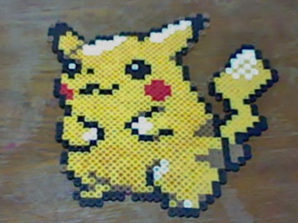 Pokemon Silver Pikachu Perler