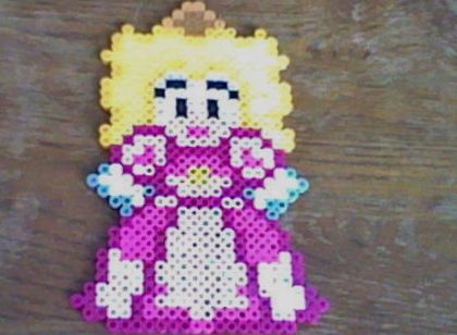 Princess Peach Perler