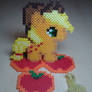 Petite Pony Applejack Perler with Cutie Mark Base