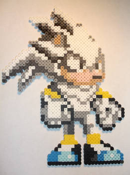 Silver the Hedghog Perler