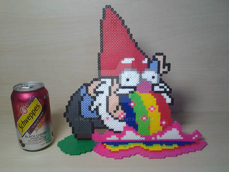 Gravity Falls Standing Rainbow Puking Gnome Perler