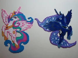 Rulers of Equestria - Celestia and Luna Perlers