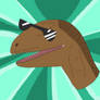 Velociraptor wearing sun glasses