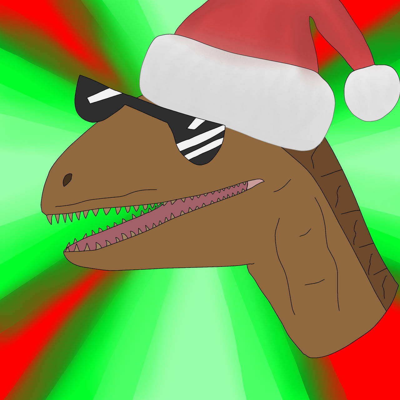 Santa raptor by DragonRainwing on DeviantArt
