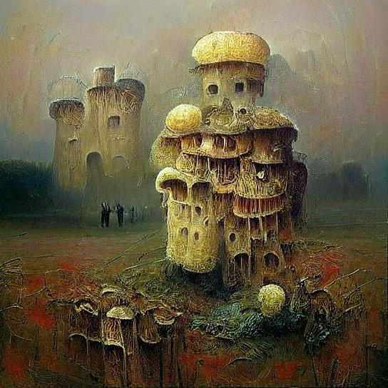 1638264186 A Castle Made Of Fungi In The Style Of by AEDGaiArt on ...