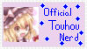 Official Touhou Nerd Stamp by GattaForte