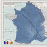 Topographic map Communist France