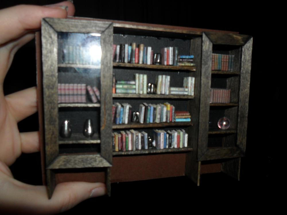 Miniature Bookcase For My Foamcore Dollhouse By Kayanah On Deviantart