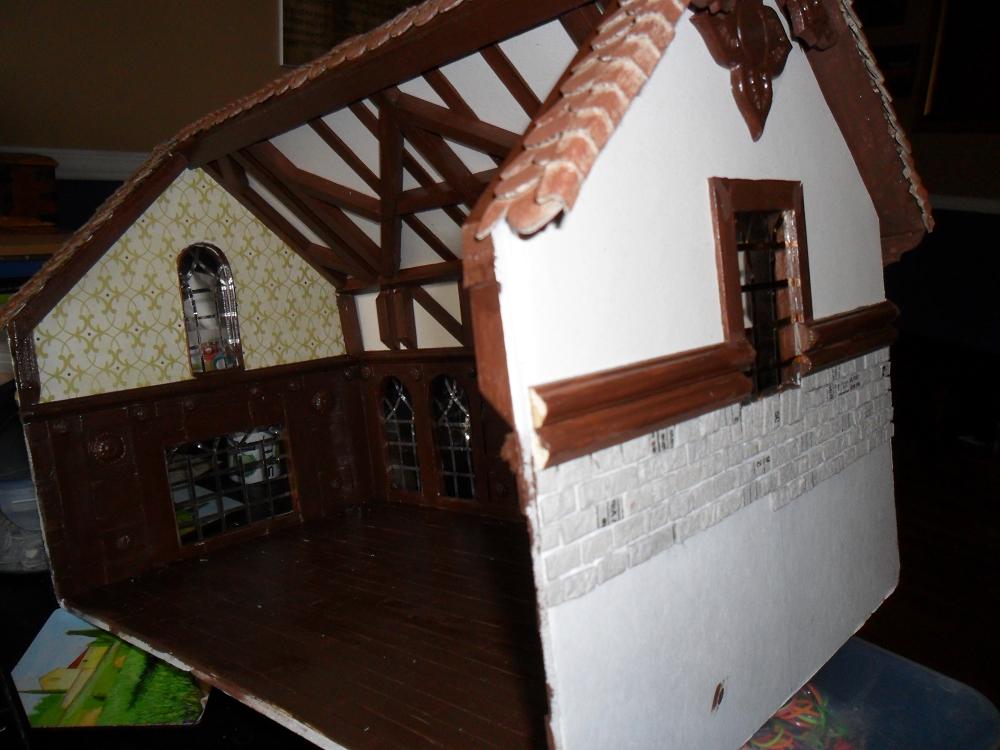 Gothic-ish Dollhouse 1:24 WIP 10: Brick Job