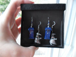 Doctor Who: Tardis and Dalek earrings