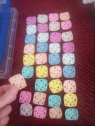 miniature crochet granny squares 