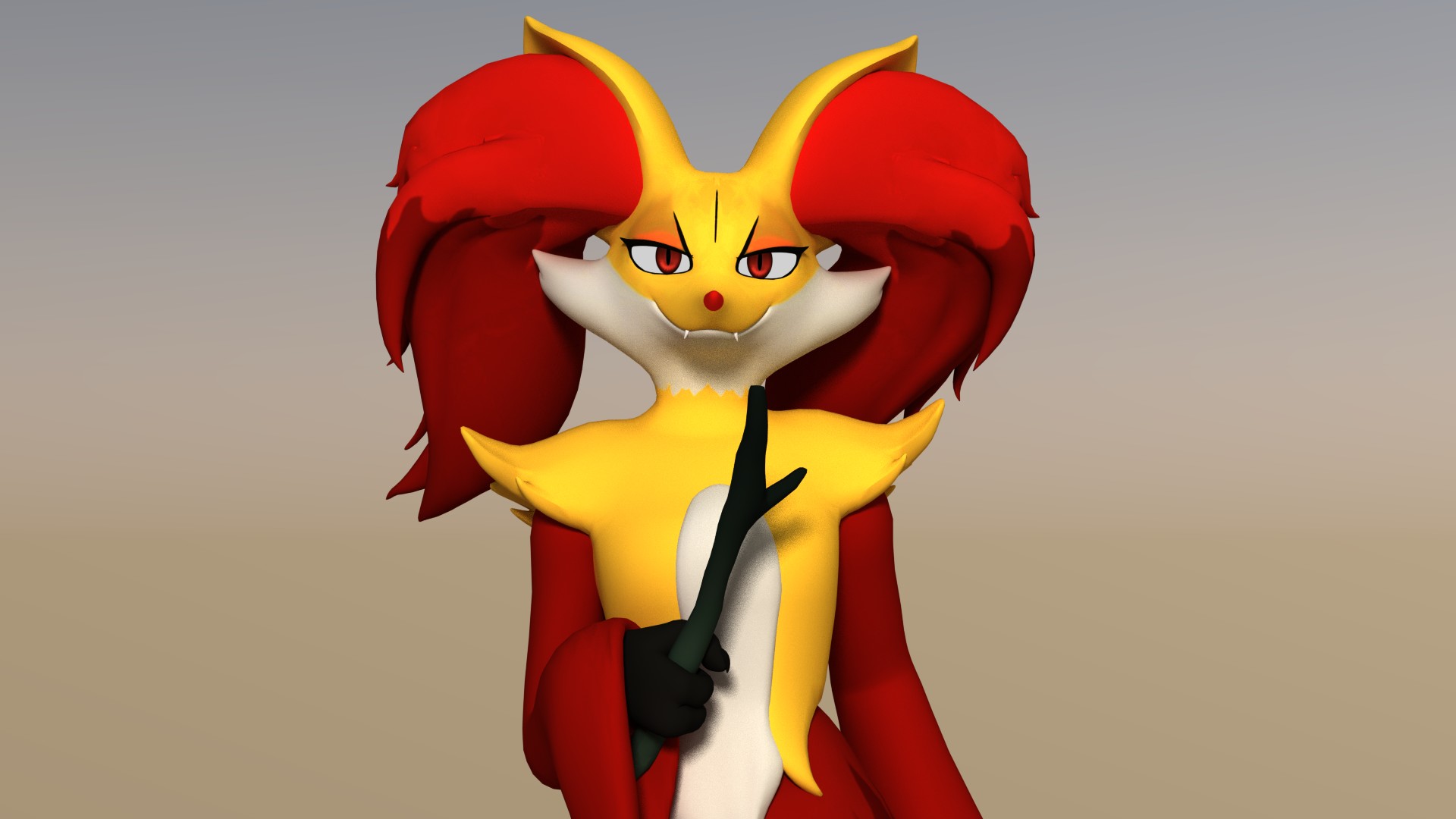 Delphox Model Animation Delphox 3D model by GoldenCarrotMLP on DeviantArt