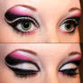 Black and pink eyeshadow