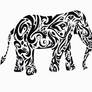 Tribal Elephant Tattoo Design