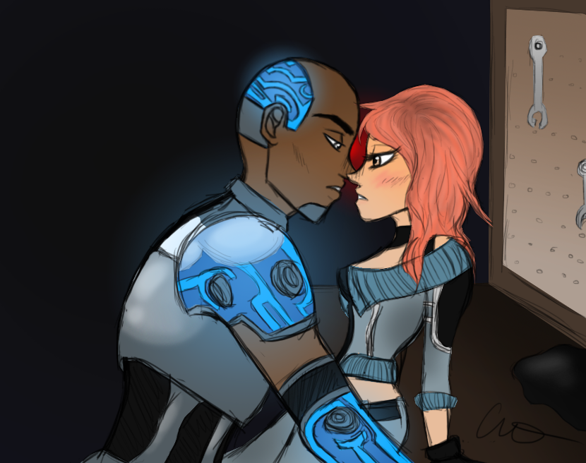 Cyborg and Silver (Request)