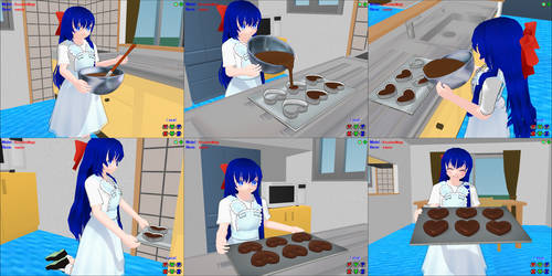 MMD Making chocolate hearts