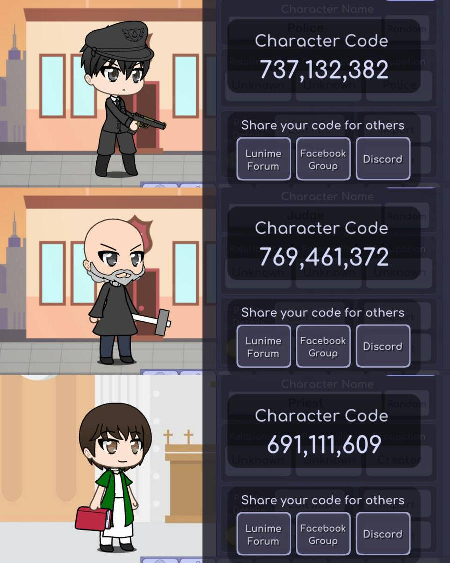 Gacha life character codes others 2 by OriginalMegaGirl on DeviantArt