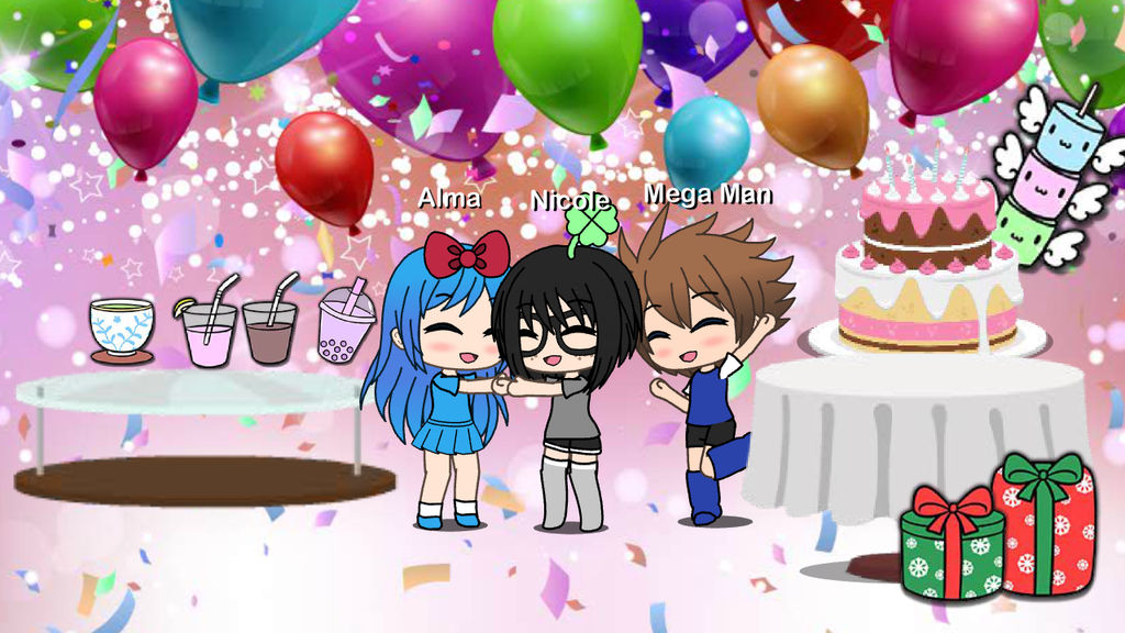 Don't drink glowing cola! — Happy Birthday! I made the boys in Gacha Club  but