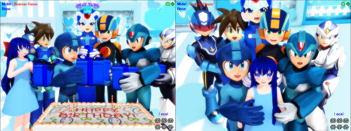 MMD Happy 36th birthday Mega Man! -^_^-