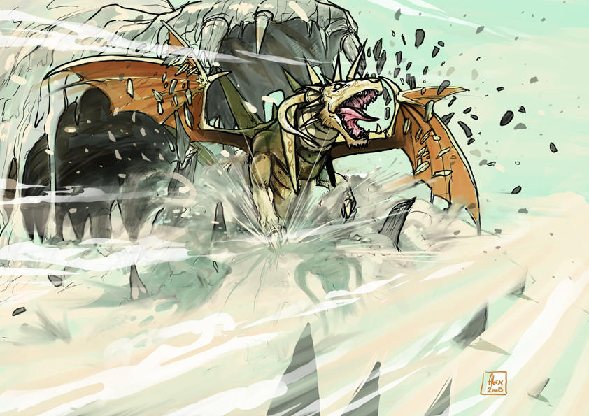 Alexillustrate Grumpy Dragon by alex-illustrateur on DeviantArt