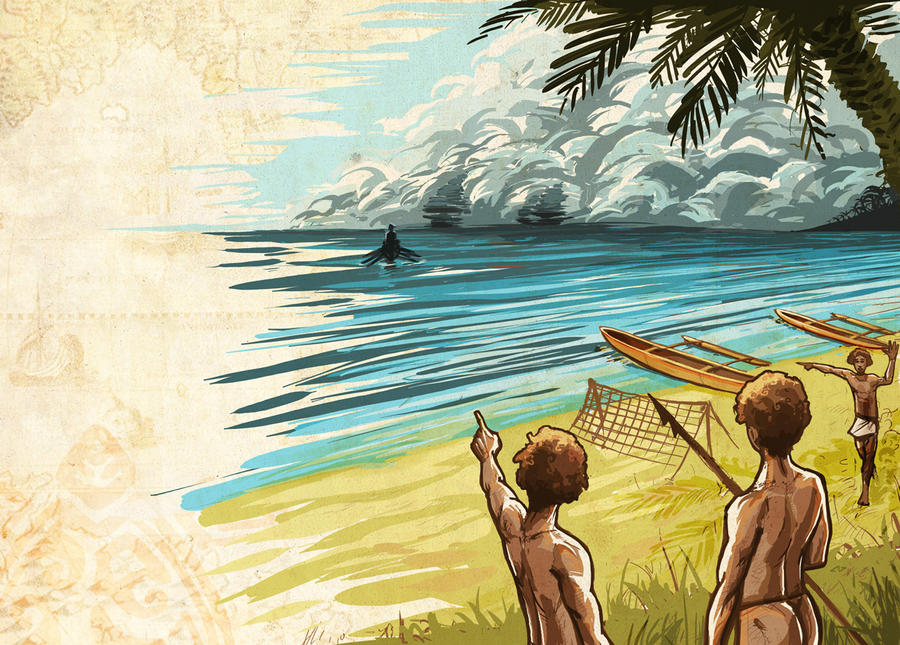 Alexillustrate James Cook's arrival by alex-illustrateur on DeviantArt