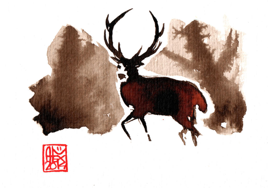 Alexillustrate Cerf / Deer by alex-illustrateur on DeviantArt